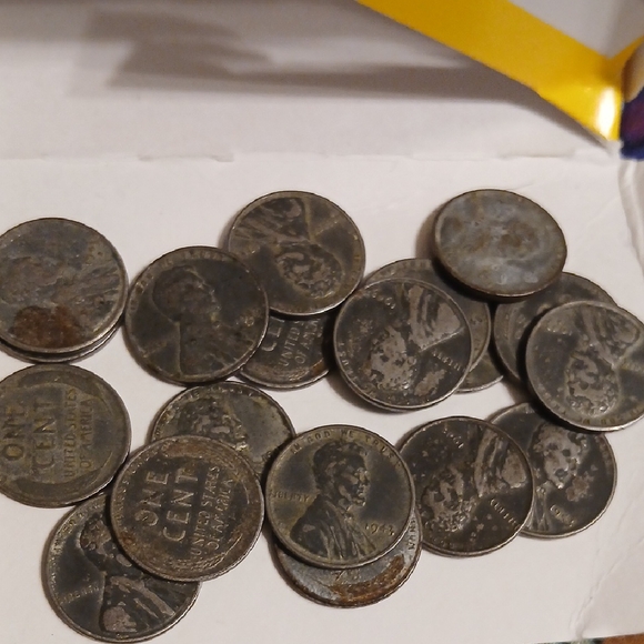 Vintage STEEL One Cent Coins Collection WW2 ERA (20) - Picture 1 of 3